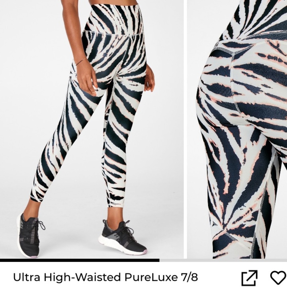 Fabletics Ultra High Waisted Pureluxe leggings 7/8 M Medium Spinner